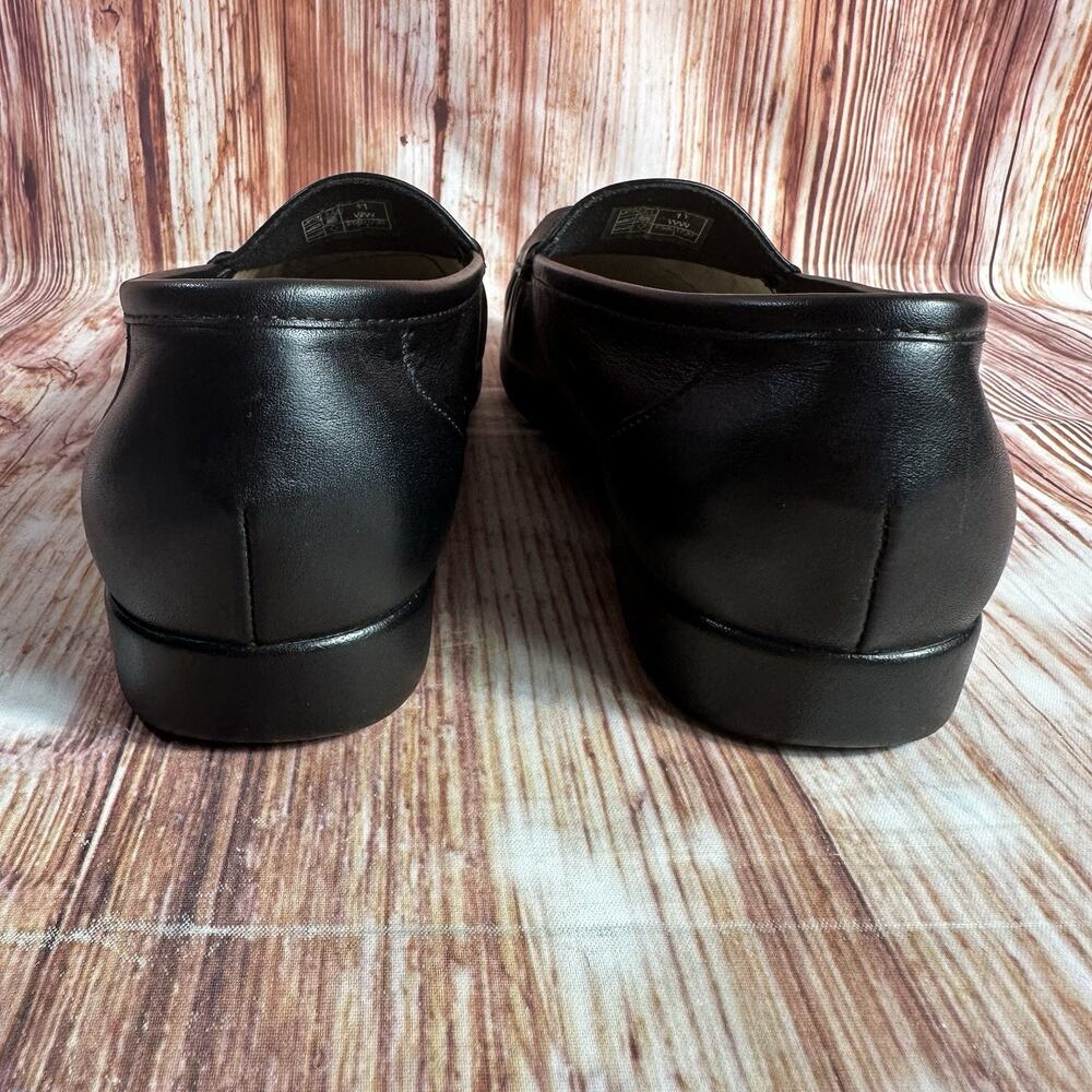 SAS Womens Sz 11WW Black Leather METRO Horsebit Tripad Comfort Loafer Shoe Flats - Picture 4 of 10
